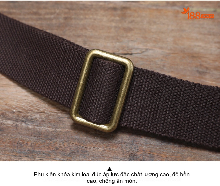 Túi Đeo Chéo Nam Da Thật Thủ Công Phong Cách Retro Màu Nâu Đậm chi tiết 18