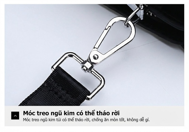 Túi Đeo Chéo Nam Nữ Công Sở Da Bóng Chống Trộm Khóa Mật Mã Màu Đen, Nâu chi tiết 28