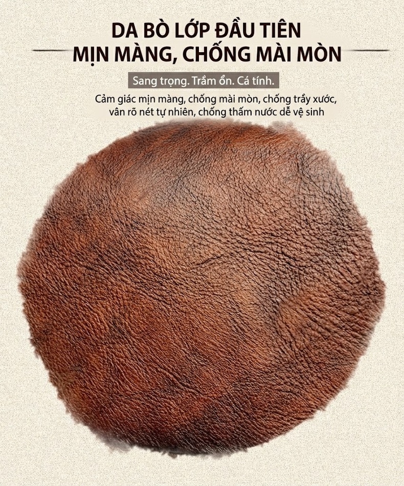 Túi Đeo Chéo Nam Nữ Da Bò Vintage Đựng Ipad Màu Nâu, Đen, Đỏ chi tiết 2