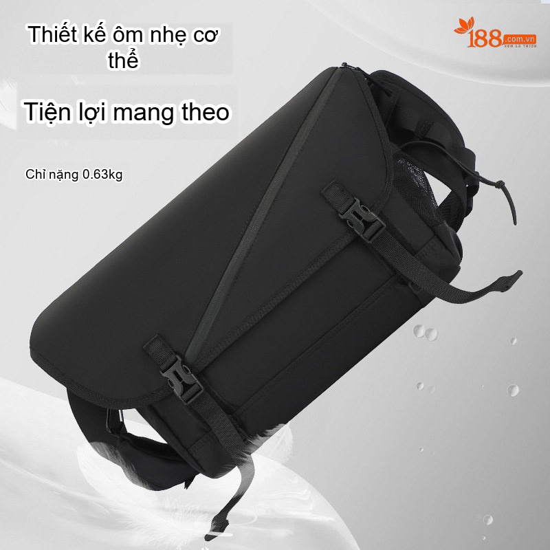 Túi Đeo Chéo Nam/Nữ Đa Năng Chống Thấm Nước Phong Cách Tối Giản Màu Đen