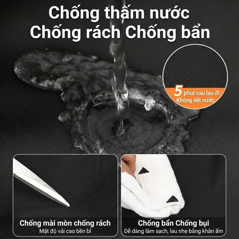 Túi Đeo Chéo Nam/Nữ Đa Năng Chống Thấm Nước Phong Cách Tối Giản Màu Đen
