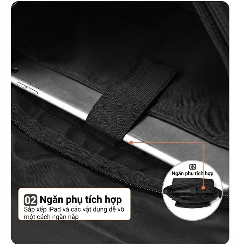Túi Đeo Chéo Nam Nữ Vải Dù Phong Cách Nhật Bản, Túi Messenger Đựng Laptop, Túi Du Lịch, Túi Tote Đa Năng - Màu Đen chi tiết 15