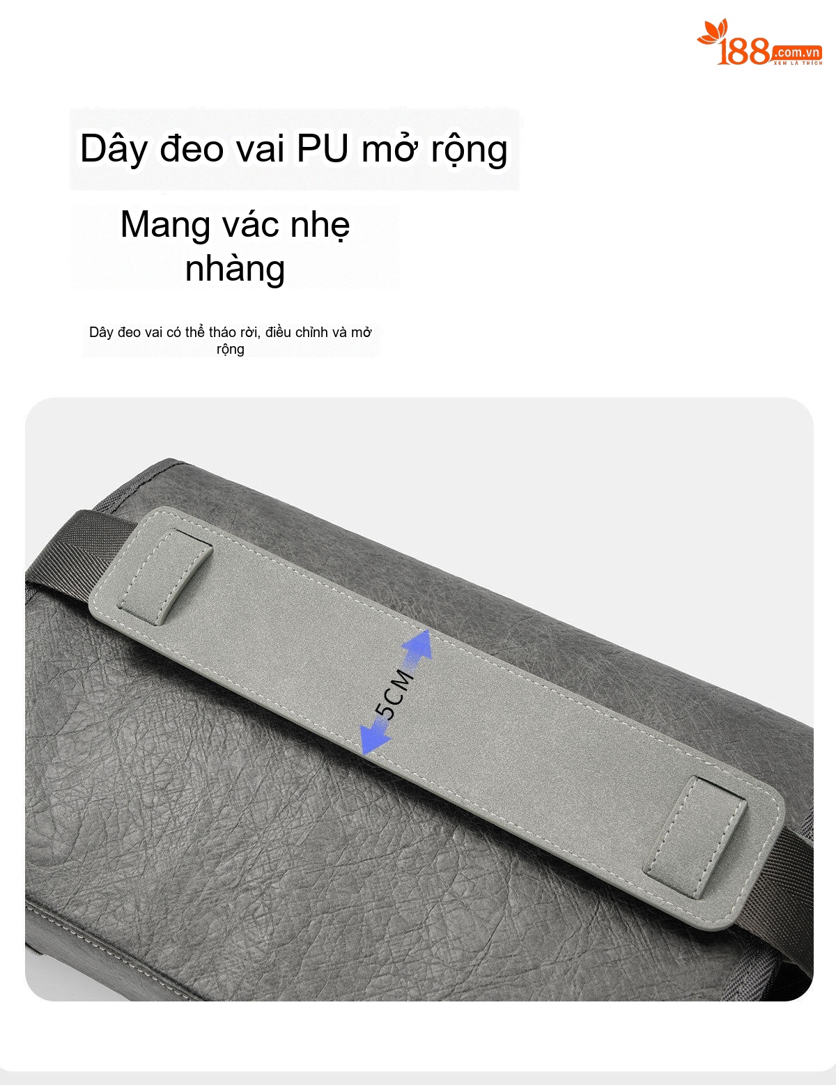 Túi Đeo Chéo Nam OSOCE Vải Giấy Dupont Phong Cách Commuter chi tiết 5