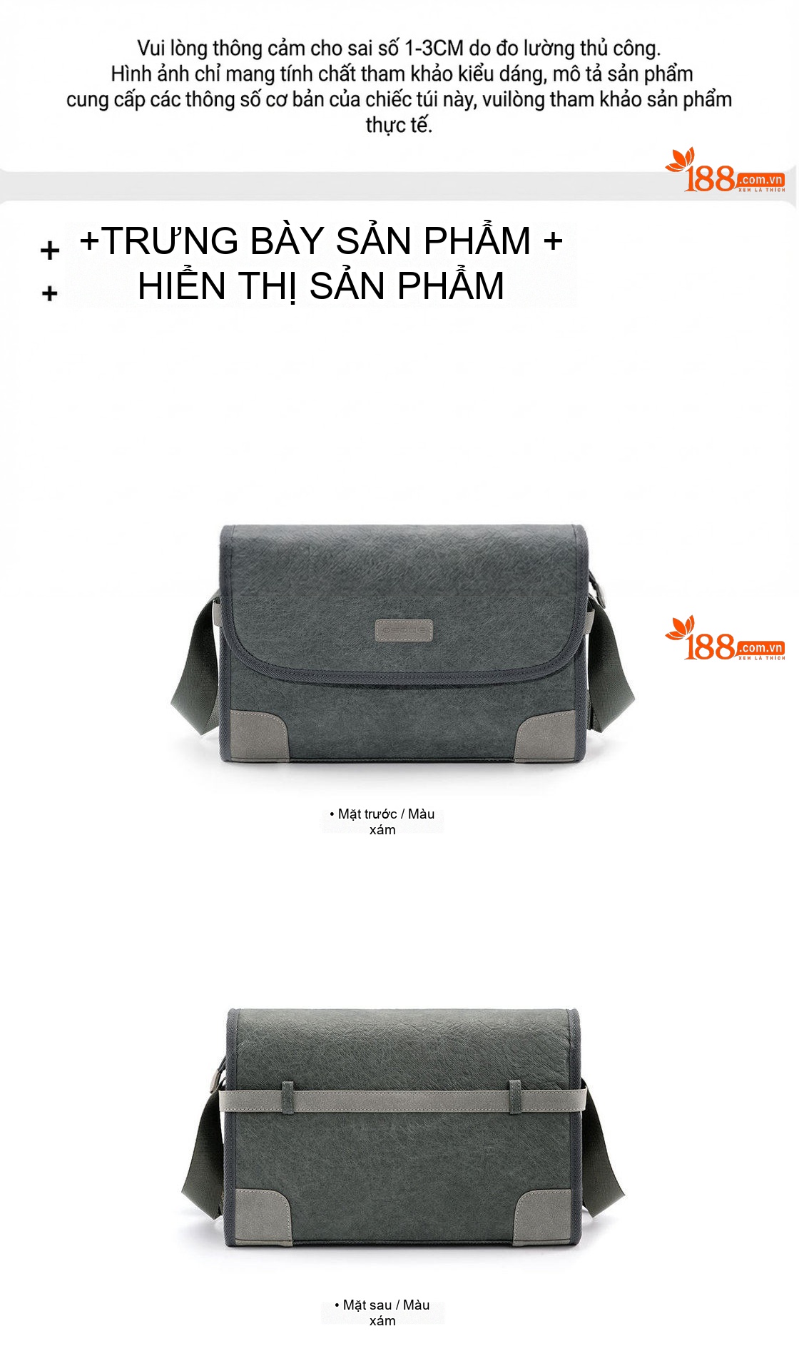 Túi Đeo Chéo Nam OSOCE Vải Giấy Dupont Phong Cách Commuter chi tiết 9