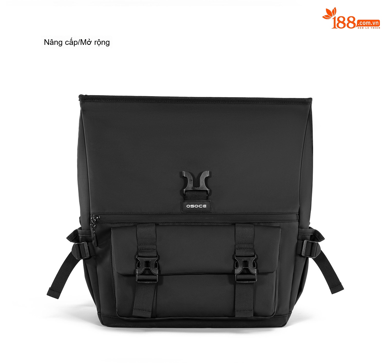 Túi Đeo Chéo Nam OSOCE Vải Oxford Chống Thấm Nước Đựng Laptop Dung Tích Lớn Màu Đen chi tiết 16