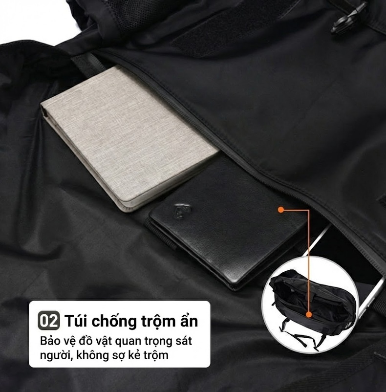 Túi Đeo Chéo Nam Vải Dệt Kiểu Nhật Bản Thời Trang Đường Phố, Túi Đựng Ipad Dung Tích Lớn Màu Đen chi tiết 15