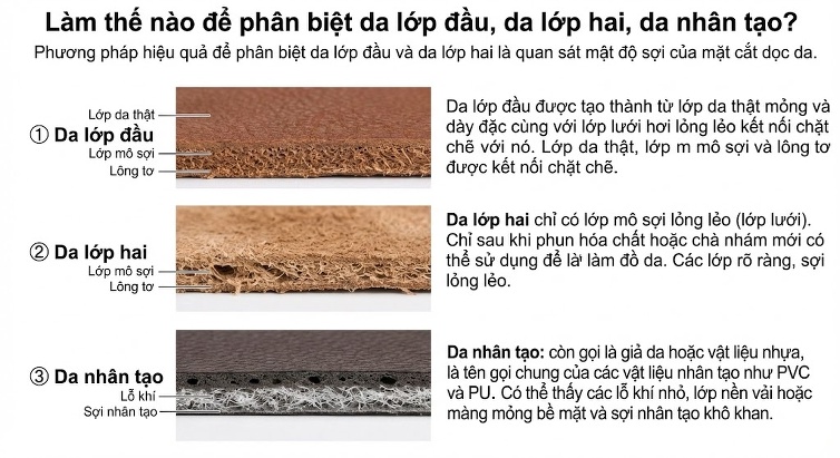 Túi Đeo Chéo Ngực/Vai/Hông Da Thật Phong Cách Retro Đa Năng chi tiết 2