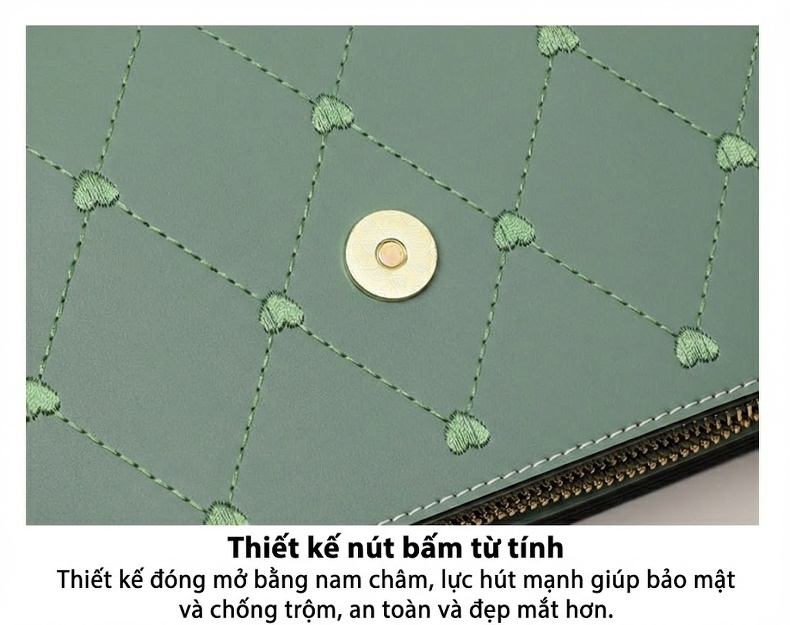 Túi Đeo Chéo Nữ Da Bò Dáng Hộp Nhỏ Quai Xích Phong Cách Hàn Quốc Màu Trắng, Xanh chi tiết 17