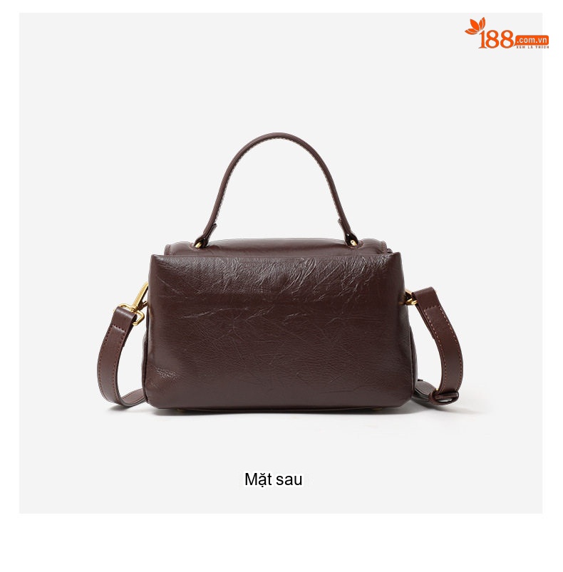 Túi Đeo Chéo Nữ Da Bò Mini Thời Trang Màu Mocha chi tiết 8