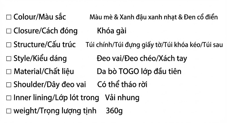 Túi Đeo Chéo Nữ Da Bò Thật Kiểu Retro Mini Đựng Điện Thoại Màu Nâu, Xanh chi tiết 20