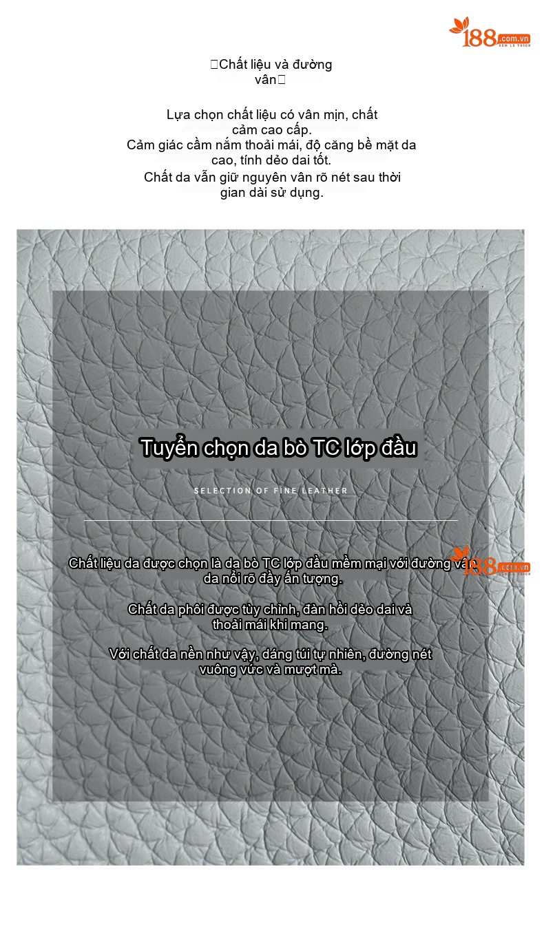 Túi Đeo Chéo Nữ Da Bò Thiết Kế Tối Giản Màu Xám, Đen, Hồng, Vàng chi tiết 10