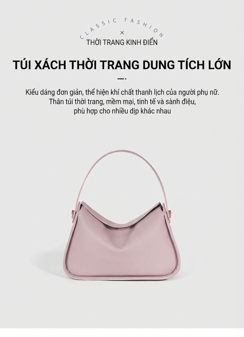 Túi Đeo Chéo Nữ Da Bò Thời Trang Công Sở, Túi Xách Tay Mini Màu Tím, Be, Xanh chi tiết 1