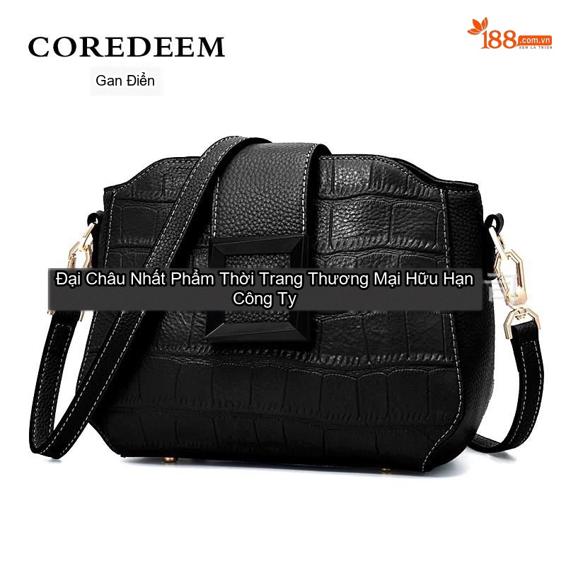 Túi Đeo Chéo Nữ Da Bò, Túi Đeo Vai Nữ Mini Màu Đen