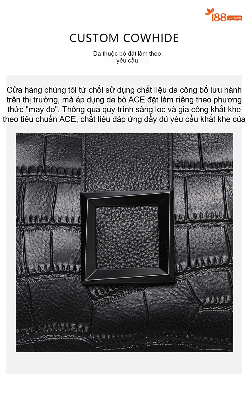 Túi Đeo Chéo Nữ Da Bò, Túi Đeo Vai Nữ Mini Màu Đen chi tiết 11