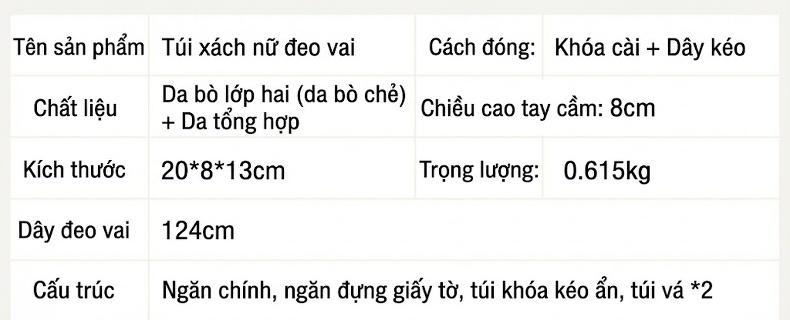 Túi Đeo Chéo Nữ Da Bóng Dáng Hộp Nhỏ Quai Xích Vàng Màu Trắng chi tiết 3