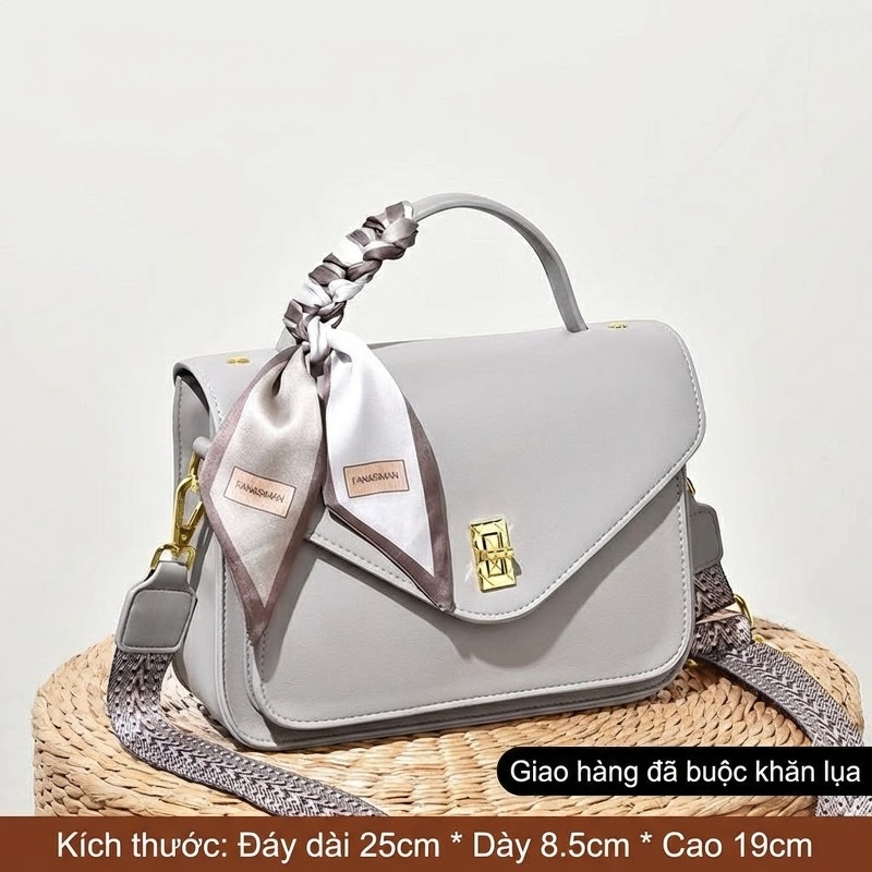 Màu xám khí chất [buộc khăn lụa và vận chuyển]