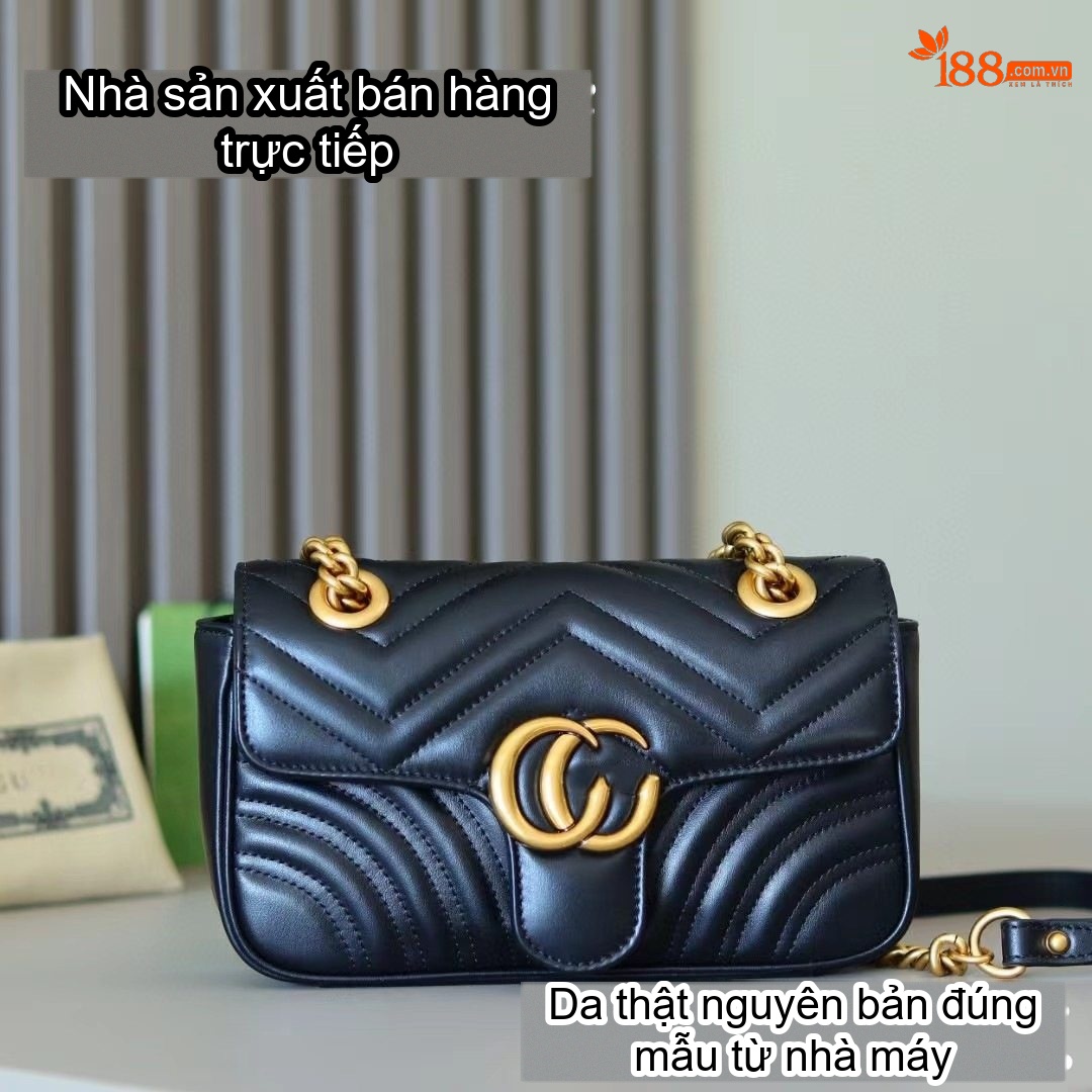 Túi Đeo Chéo Nữ Da Bóng Thiết Kế Nhỏ Gọn Dây Xích Màu Trắng, Xanh Lá chi tiết 23