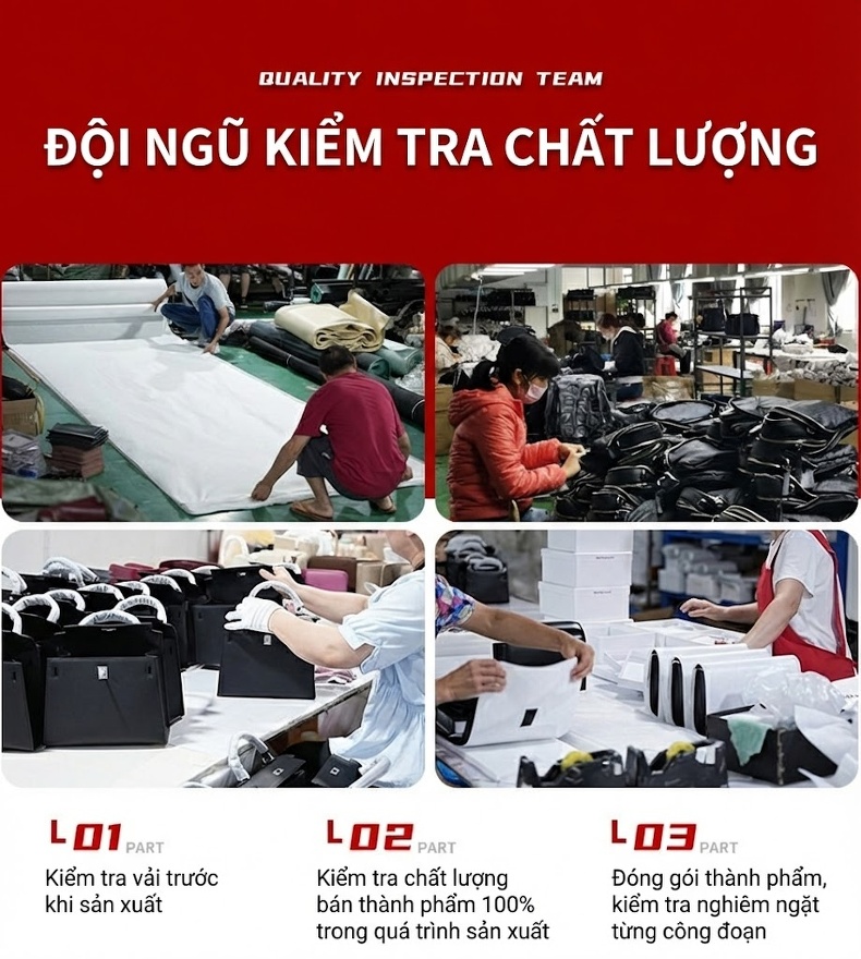 Túi Đeo Chéo Nữ Da Cừu Trám Ô Dây Xích Phong Cách Tiểu Hương Màu Đen chi tiết 24