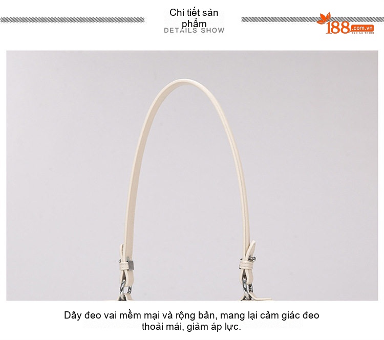Túi Đeo Chéo Nữ Da Mềm, Túi Xách Tay, Túi Đeo Vai, Túi Nách, Túi Tote, Sức Chứa Lớn Phong Cách Thời Trang Màu Đen, Trắng, Xanh chi tiết 22