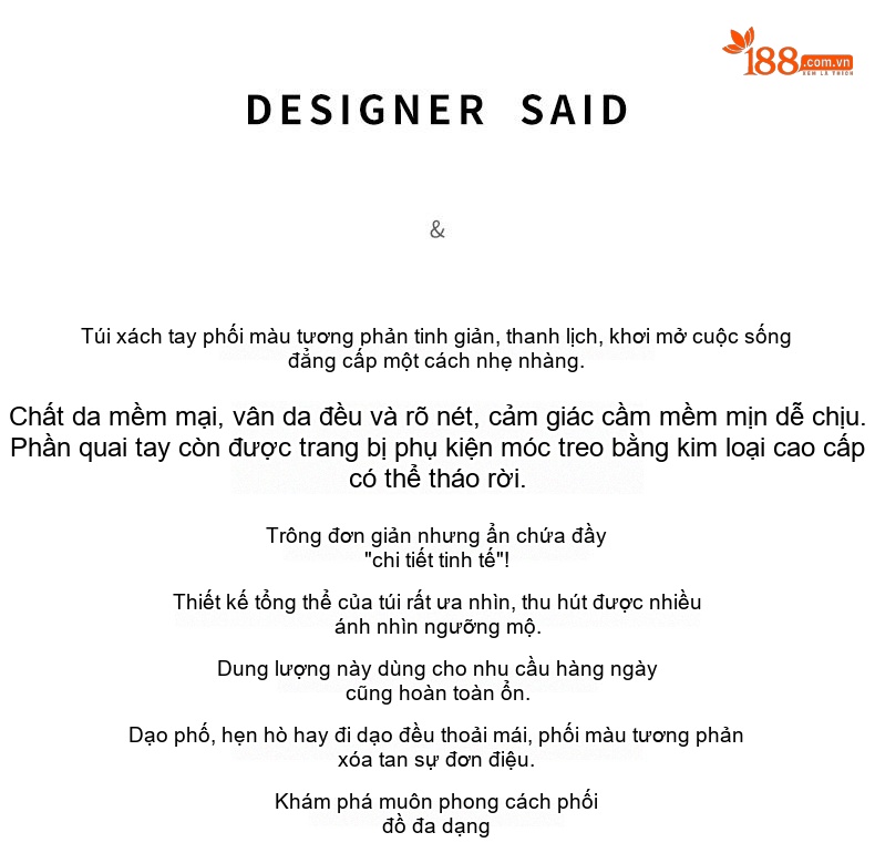 Túi Đeo Chéo Nữ Da Mờ Dáng Trống Nhỏ Nhắn Màu Trắng Kem, Nâu chi tiết 3
