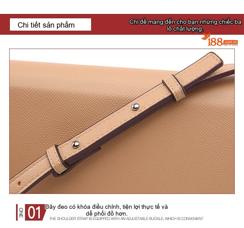 Túi Đeo Chéo Nữ Da Mờ Form Vuông Nhỏ Gọn Phong Cách Thời Trang Màu Đen, Trắng, Nâu chi tiết 31