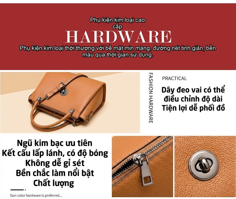 Túi Đeo Chéo Nữ Da Mờ Form Vuông Nhỏ Gọn Phong Cách Thời Trang Màu Đen, Trắng, Nâu chi tiết 10