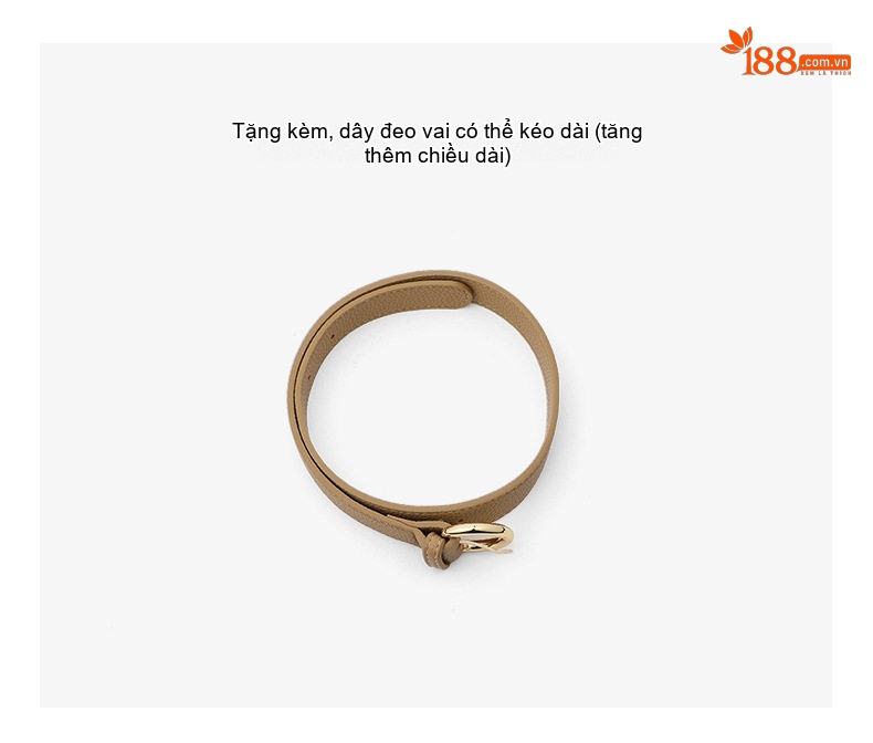 Túi Đeo Chéo Nữ Da Mờ Kiểu Dáng Hiện Đại Màu Trắng Kem chi tiết 10