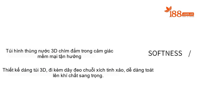 Túi Đeo Chéo Nữ Da Thật Dáng Xô Nhỏ Gọn Cao Cấp Màu Trắng Kem, Nâu chi tiết 19