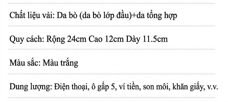 Túi Đeo Chéo Nữ Da Thật Kiểu Dáng Pillow Nhỏ Gọn Màu Trắng Kem chi tiết 2