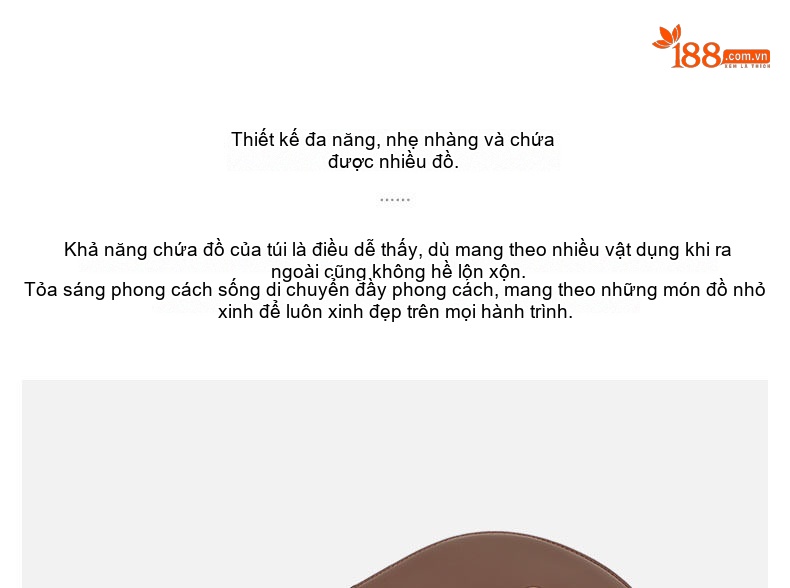 Túi Đeo Chéo Nữ Da Thật Kiểu Túi Yên Ngựa Túi Kẹp Nách Cao Cấp Màu Nâu chi tiết 20
