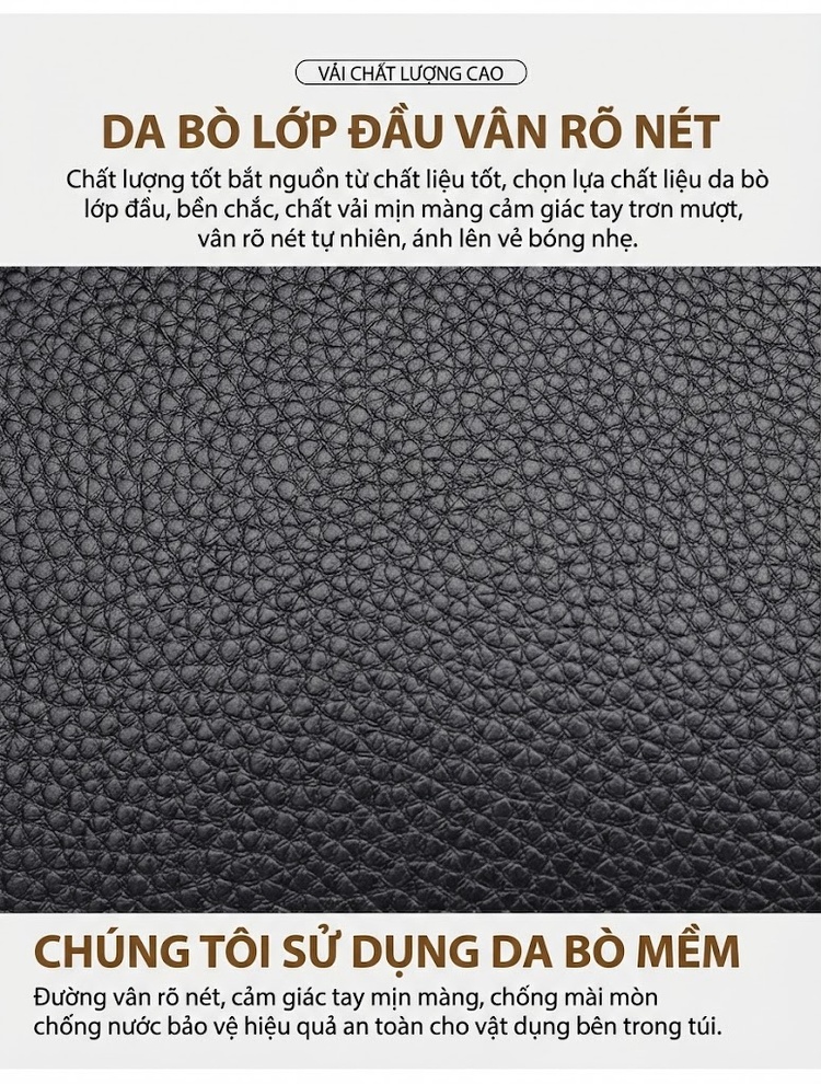 Túi Đeo Chéo Nữ Da Thật Mềm Mại Kiểu Dáng Vuông Nhỏ Nhiều Ngăn Phong Cách Tối Giản Màu Đen, Nâu chi tiết 5