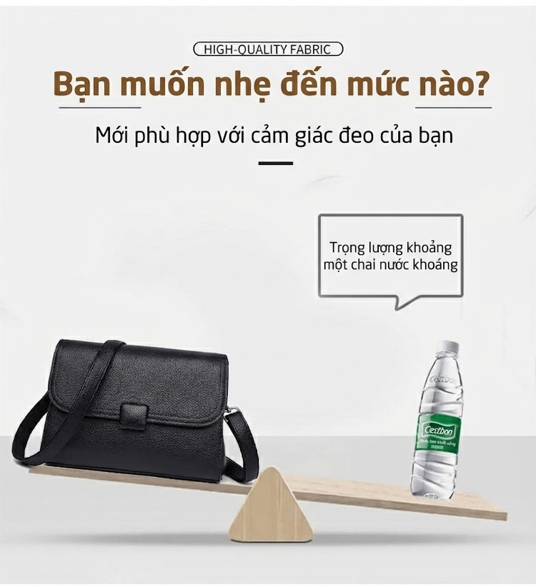 Túi Đeo Chéo Nữ Da Thật Mềm Mại Kiểu Dáng Vuông Nhỏ Nhiều Ngăn Phong Cách Tối Giản Màu Đen, Nâu chi tiết 9