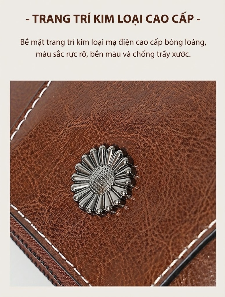 Túi Đeo Chéo Nữ Da Thật Mini Nhiều Ngăn Nhẹ Phong Cách Hàn Quốc Màu Nâu, Xanh Navy, Trắng, Đen... chi tiết 20