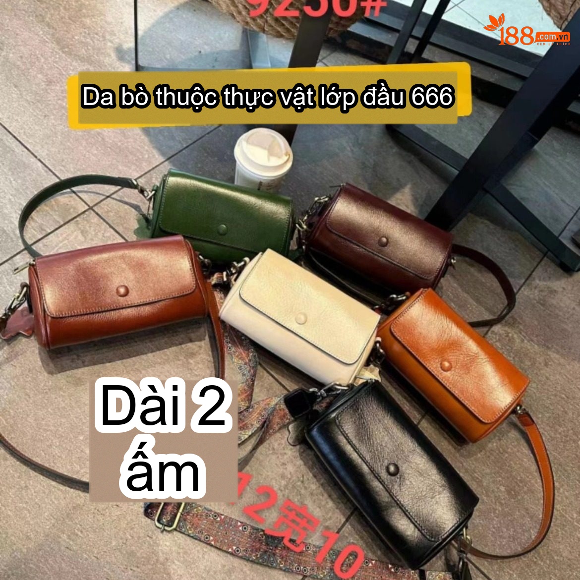 Túi Đeo Chéo Nữ Da Thật Mini Phong Cách Retro Đựng Điện Thoại Màu Nâu, Đen, Trắng, Xanh...