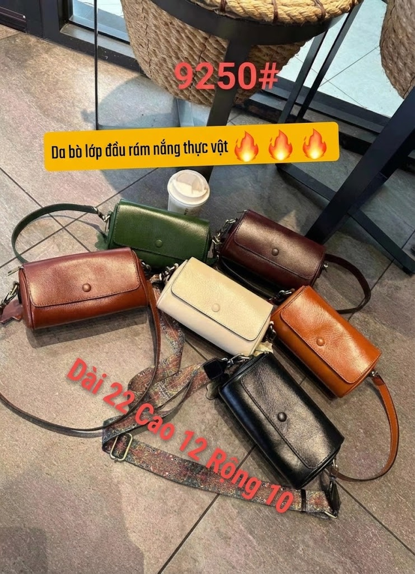 Túi Đeo Chéo Nữ Da Thật Mini Phong Cách Retro Đựng Điện Thoại Màu Nâu, Đen, Trắng, Xanh... chi tiết 1