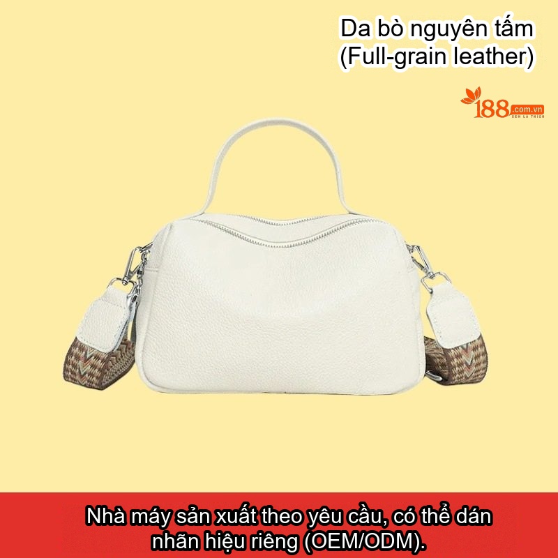 Túi Đeo Chéo Nữ Da Thật Sức Chứa Lớn Cao Cấp Túi Xách Tay Đeo Vai Màu Đen chi tiết 21