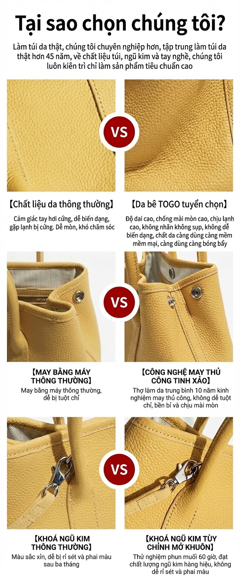 Túi Đeo Chéo Nữ Da Thật Thiết Kế Mini Cao Cấp Màu Vàng, Kem, Nâu chi tiết 5