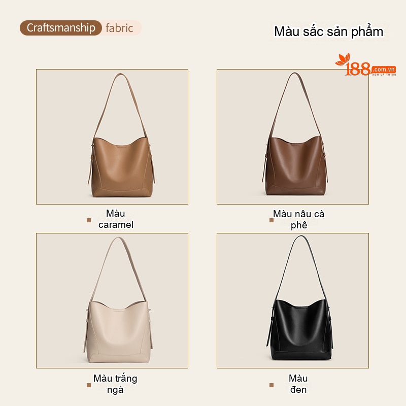 Túi Đeo Chéo Nữ Da Thật Thiết Kế Retro Cao Cấp Màu Nâu chi tiết 4