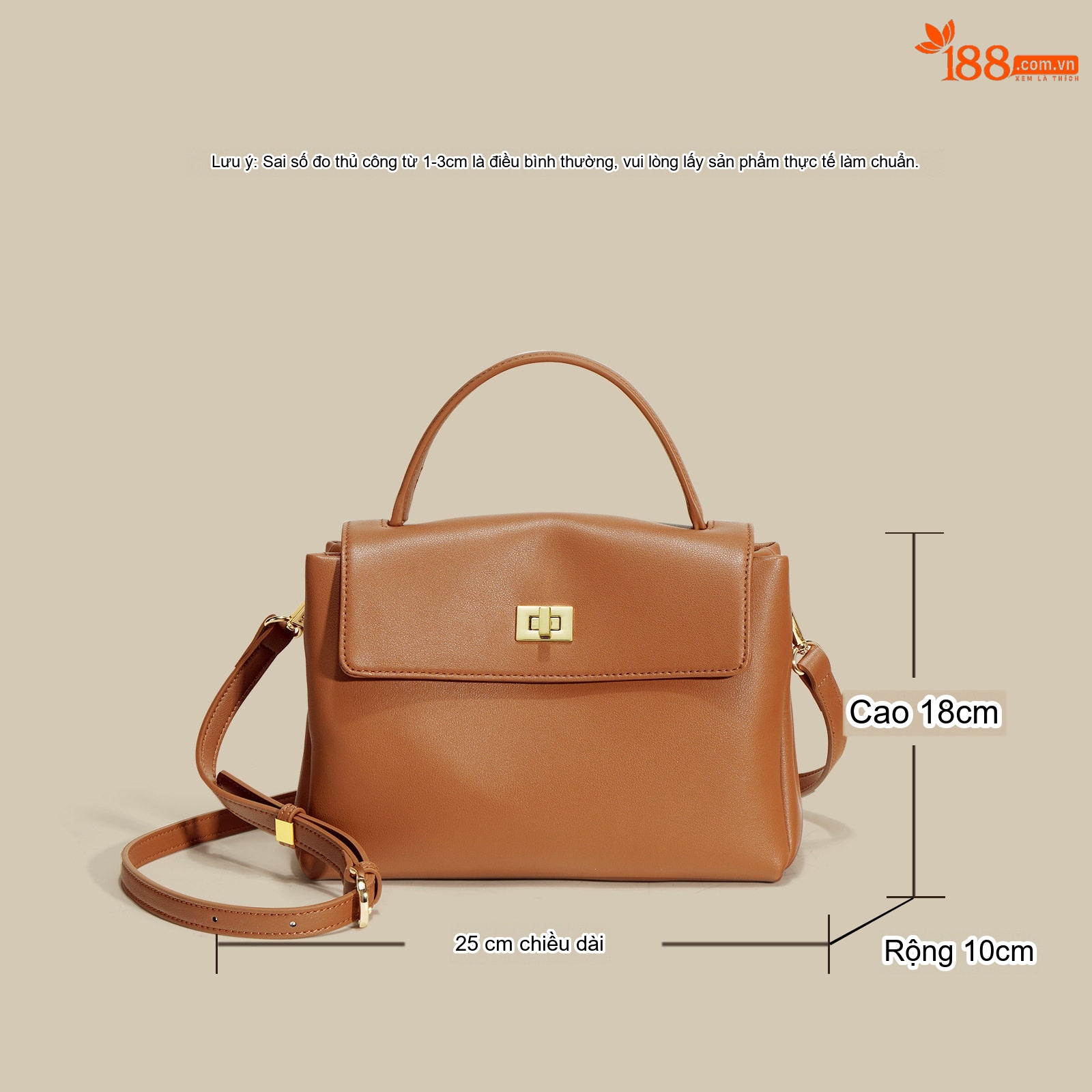 Túi Đeo Chéo Nữ Da Thật Thiết Kế Vintage Thời Trang Màu Đen, Nâu
