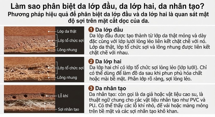 Túi Đeo Chéo Nữ Da Thuộc Thực Vật Dáng Nắp Gập Khóa Nam Châm Sức Chứa Lớn Màu Nâu Đậm chi tiết 13