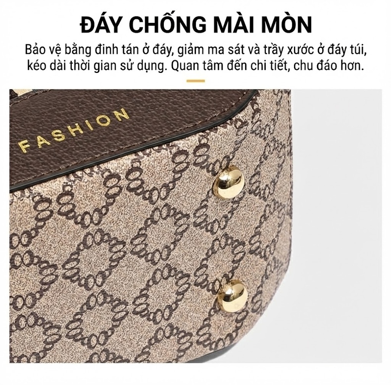 Túi Đeo Chéo Nữ Dáng Tròn Họa Tiết Thời Trang chi tiết 12