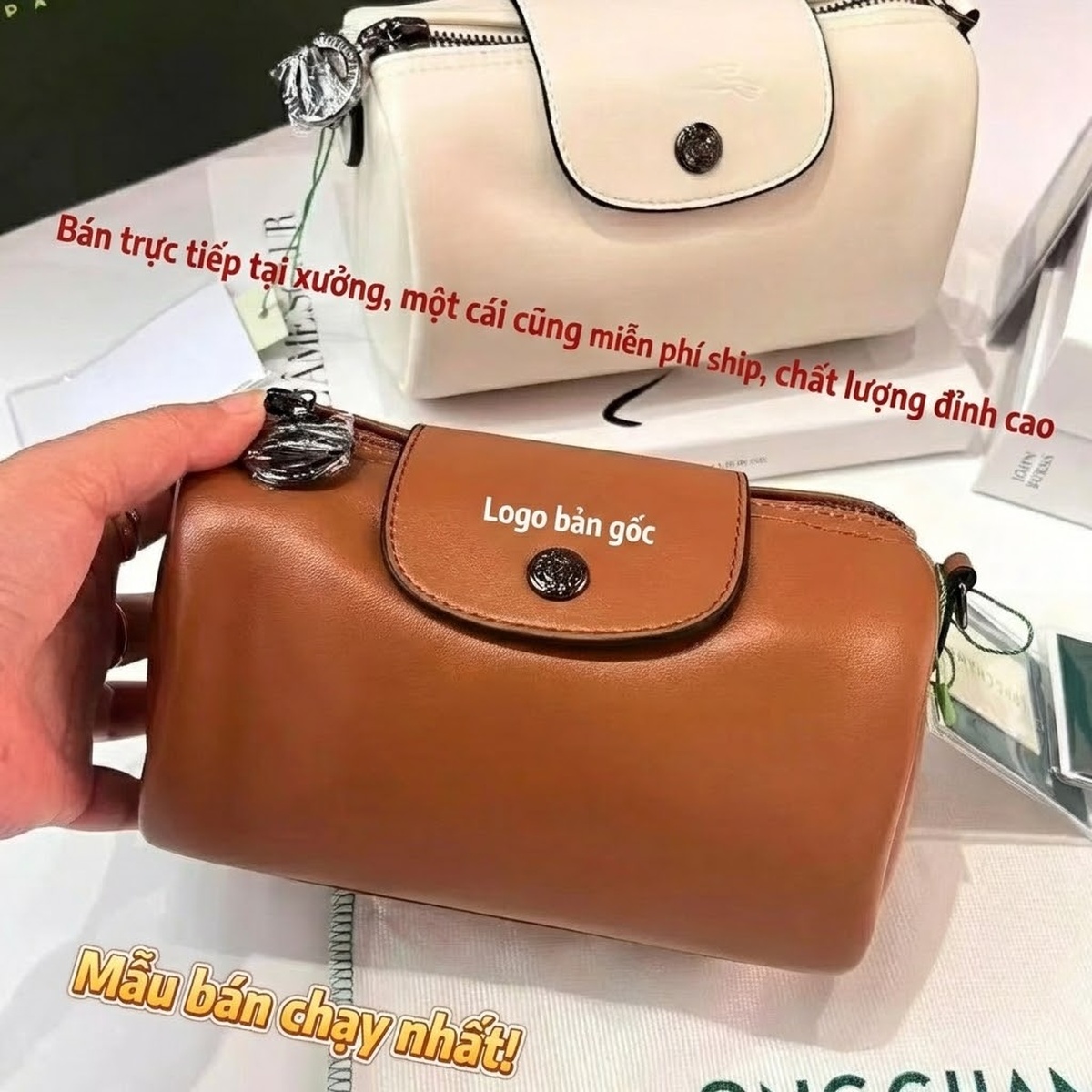 Túi Đeo Chéo Nữ Dáng Tròn Họa Tiết Vintage Phong Cách Cao Cấp Màu Nâu chi tiết 19