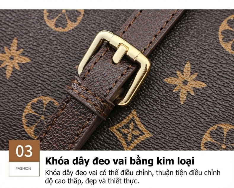 Túi Đeo Chéo Nữ Hình Thùng Nước Họa Tiết Cao Cấp Thời Trang chi tiết 18