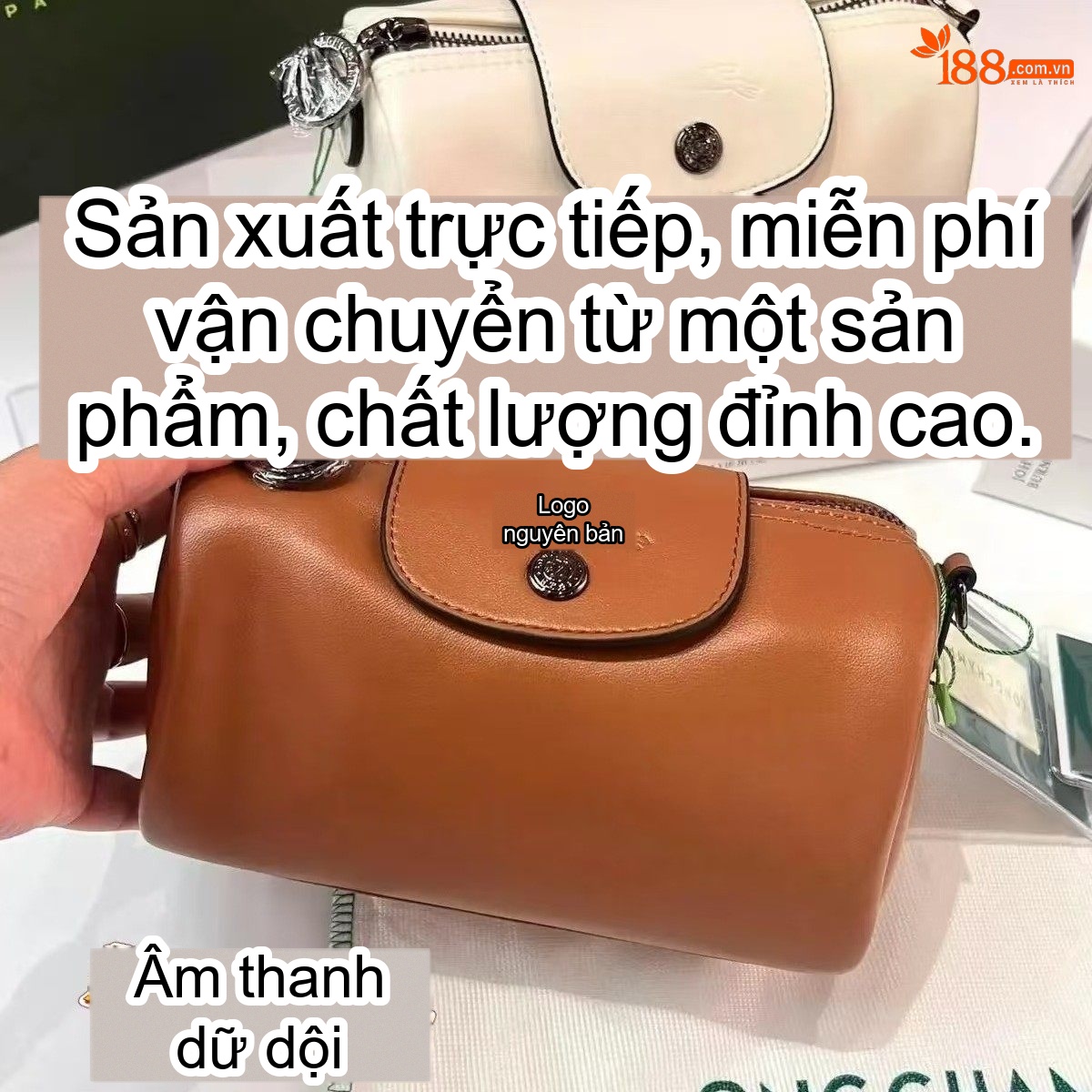 Túi Đeo Chéo Nữ Kiểu Dáng Pillow Nhỏ Gọn Thời Trang Màu Nâu, Nâu Đậm chi tiết 16