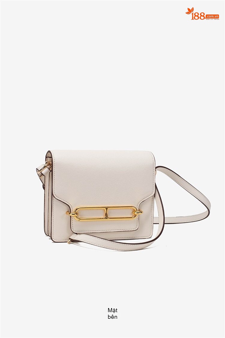 Túi Đeo Chéo Nữ Mini Da Mờ Khóa Kim Loại Size 19cm Màu Be, Đen, Trắng, Nâu chi tiết 25