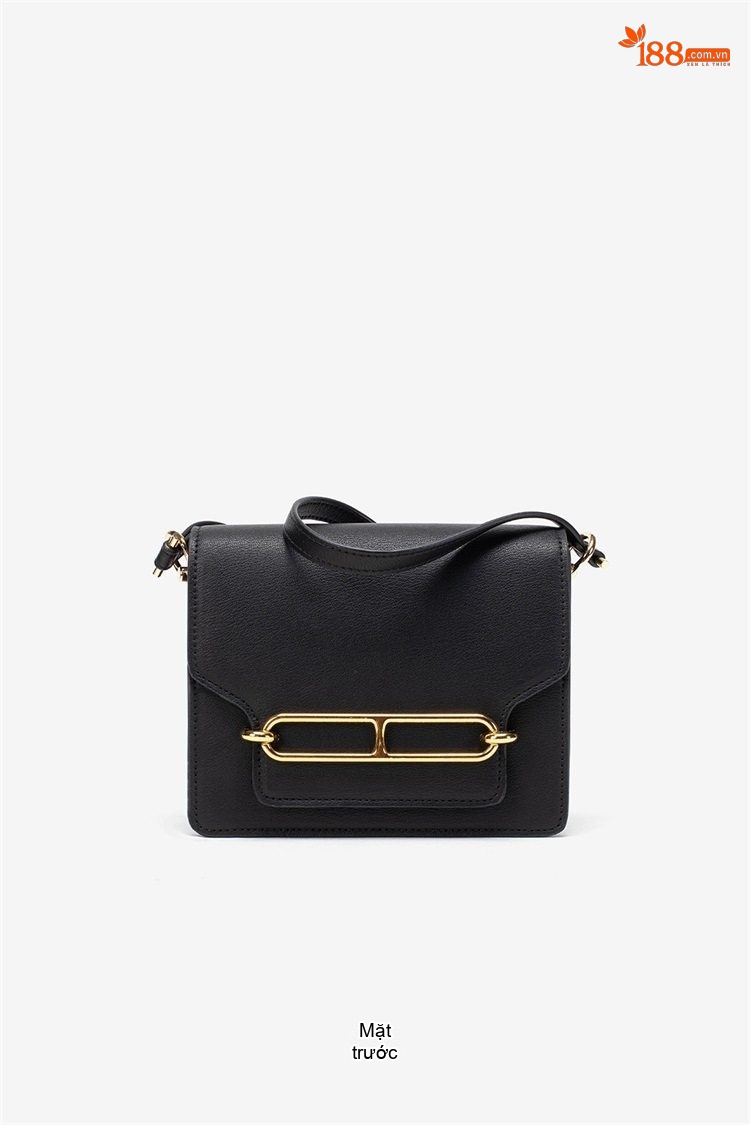 Túi Đeo Chéo Nữ Mini Da Mờ Khóa Kim Loại Size 19cm Màu Be, Đen, Trắng, Nâu chi tiết 28