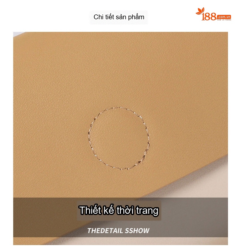 Túi Đeo Chéo Nữ Mini Da Thật Thiết Kế Hình Trụ Màu Nâu, Kem chi tiết 4