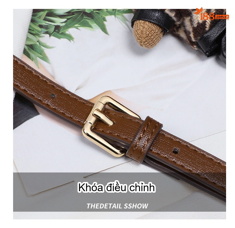 Túi Đeo Chéo Nữ Mini Thiết Kế Sang Trọng Cao Cấp Màu Nâu, Be chi tiết 4