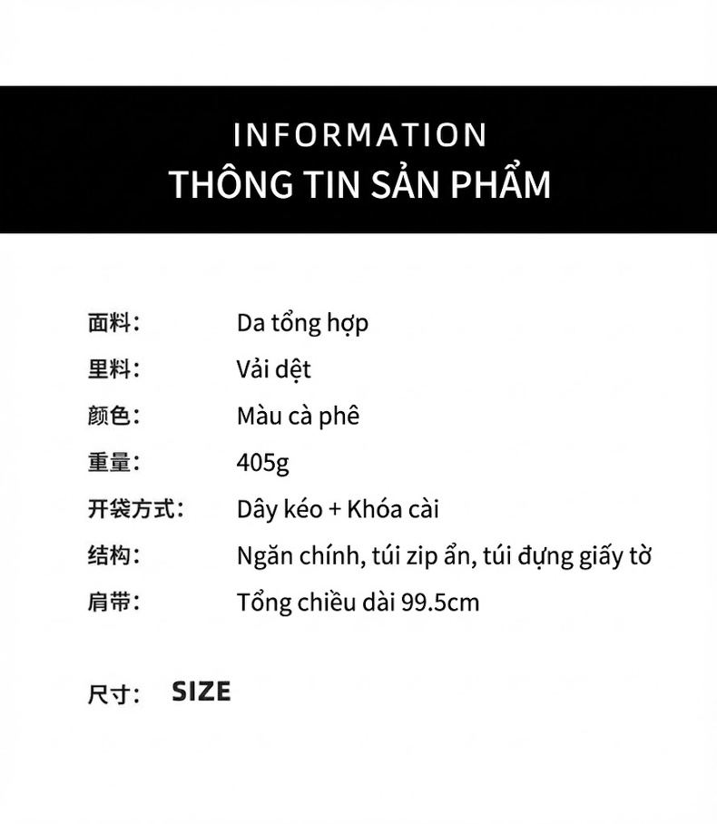 Túi Đeo Chéo Nữ Thiết Kế Tiểu Thư Quai Xích Họa Tiết Màu Nâu Đậm, Nâu Nhạt chi tiết 6