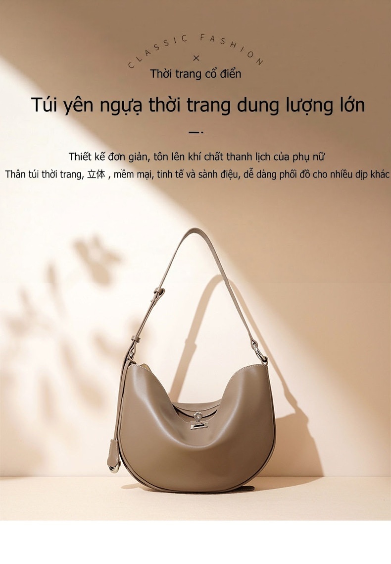 Túi Đeo Chéo Nữ Thiết Kế Tối Giản Khóa Gài Phong Cách Thời Trang chi tiết 2